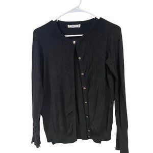 Zara Knit Black Cardigan Sweater Button Down Women's S Small